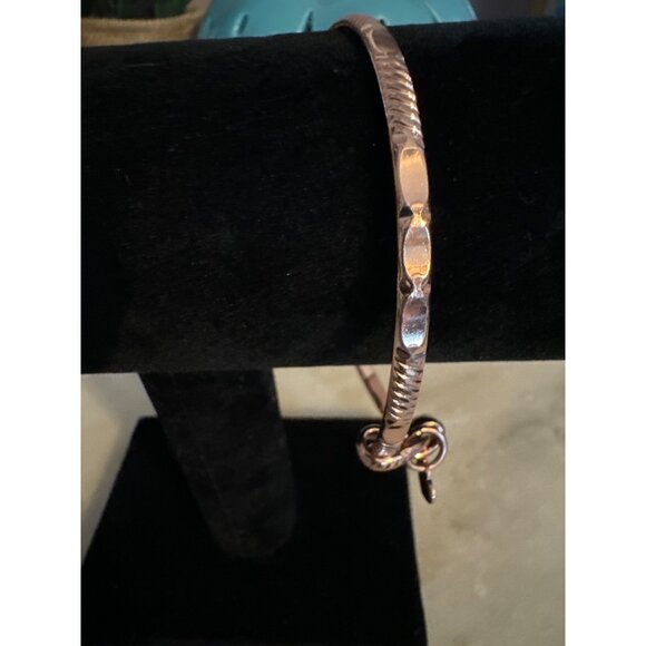 Copper-Plated American flag Heart Charm Bracelet Adjustable Bangle By Alex and A - Picture 3 of 5